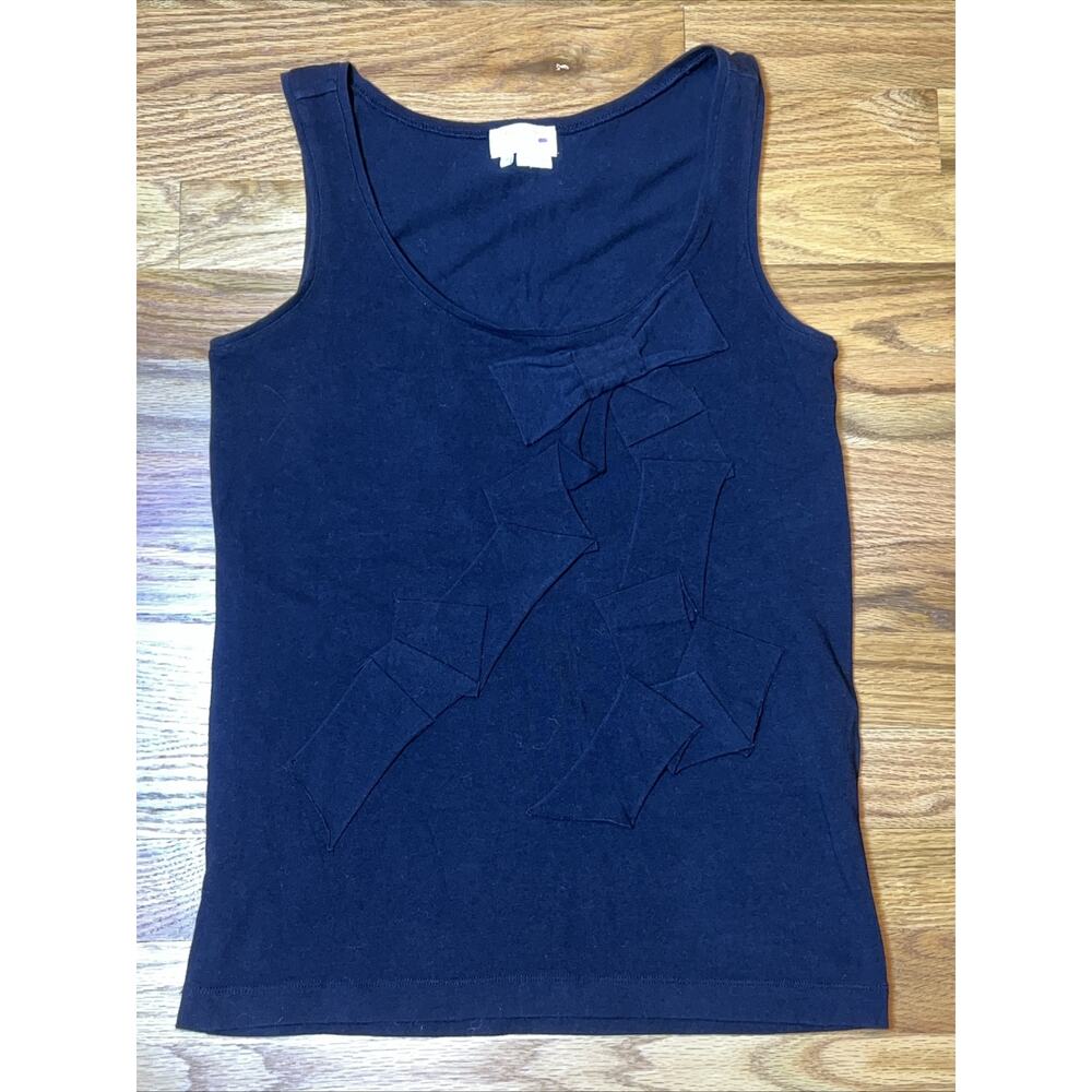 Kate Spade Size Extra Small XS Black Tank Top with large bows on front